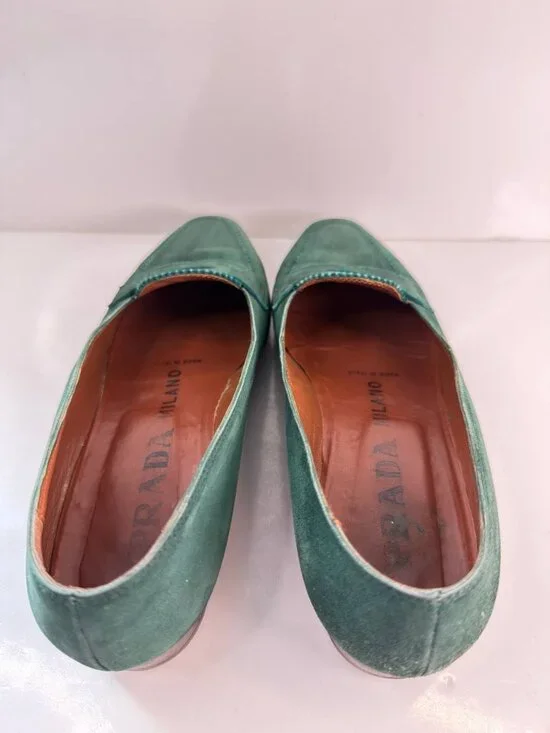 Prada Milano Vintage Suede Ballet Flats – EU 36.5 / US 6.5 - Picture 10 of 14